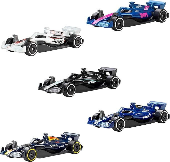 5 Pack Formula 1 Die Cast Toy Cars