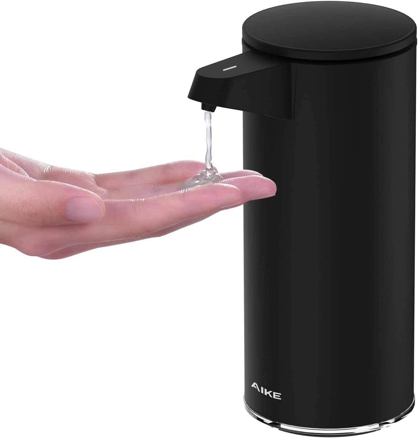 aike ak1333 280ml automatic soap dispenser usb c rechargeable, stainless steel soap dispenser, touchless hand soap dispenser liquid for bathroom and kitchen