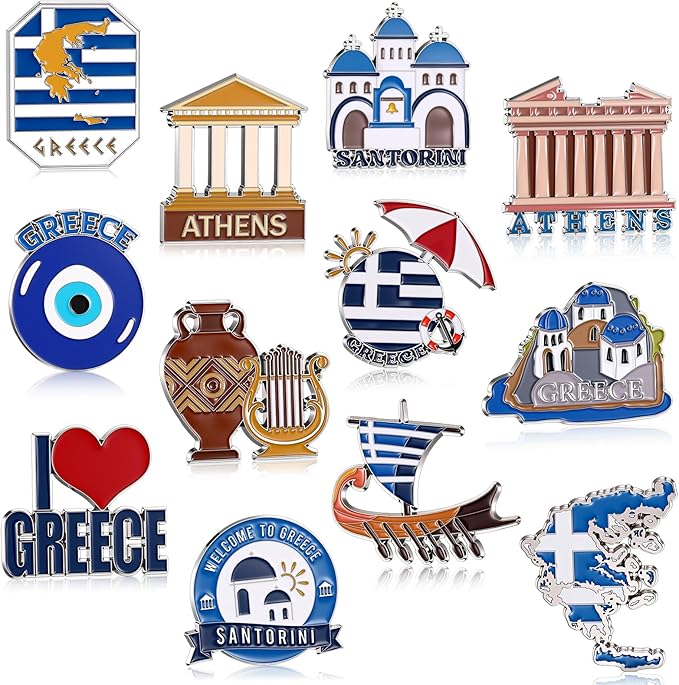 Greek Landmarks Souvenir Magnet Set