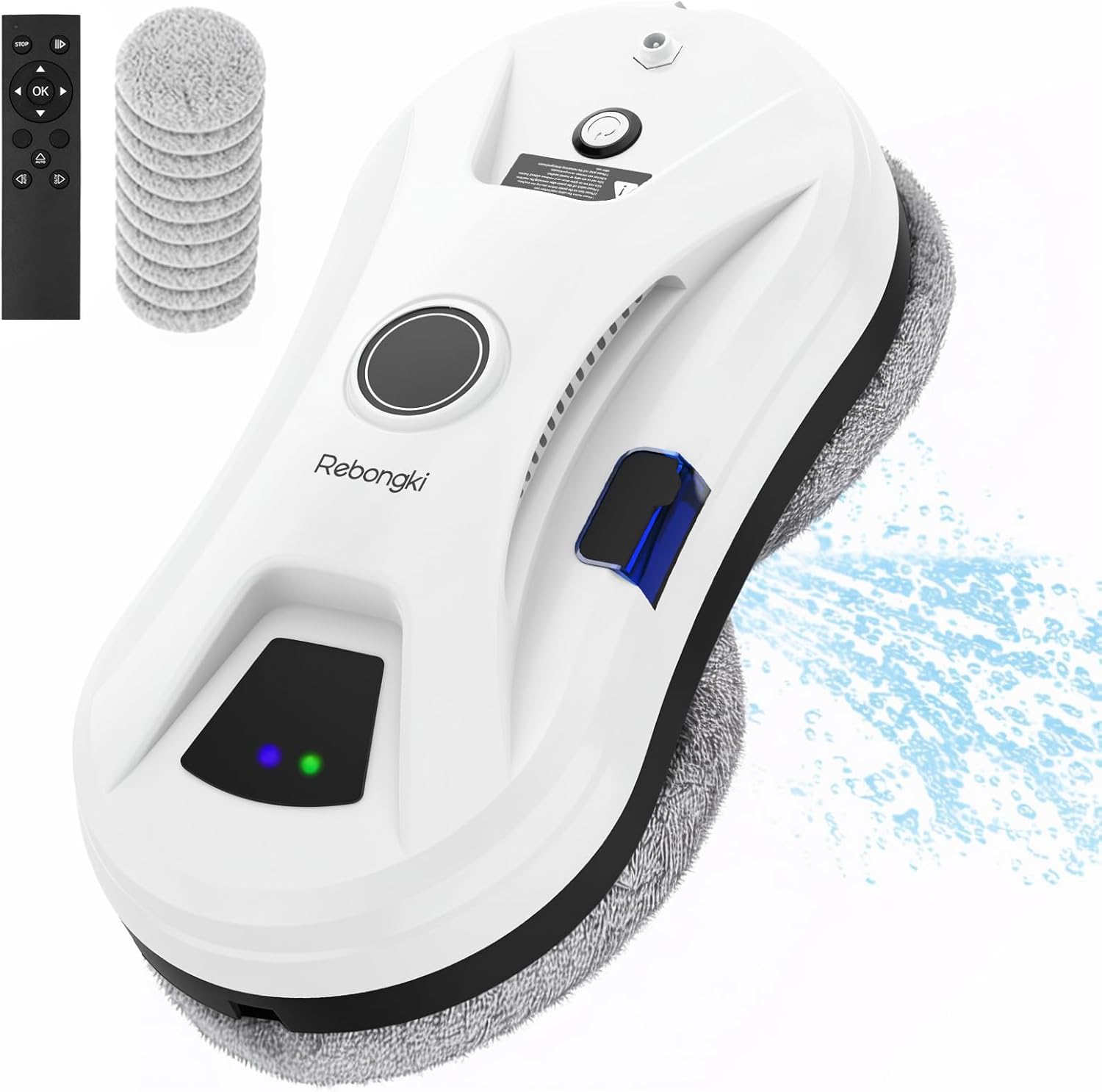 window cleaner robot, smart automatic window cleaning robot with water spray, electric intelligent robot windows cleaner glass cleaning with remote control 2800pa suction